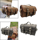 Maxbell Generic Motorcycle Tail Rack Bag Retro Easy to Install Motorbike Storage Bag Brown