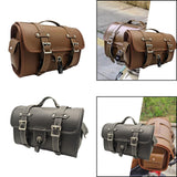 Maxbell Generic Motorcycle Tail Rack Bag Retro Easy to Install Motorbike Storage Bag Brown