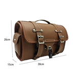 Maxbell Generic Motorcycle Tail Rack Bag Retro Easy to Install Motorbike Storage Bag Brown