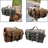 Maxbell Generic Motorcycle Tail Rack Bag Retro Easy to Install Motorbike Storage Bag Brown