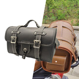 Maxbell Generic Motorcycle Tail Rack Bag Retro Easy to Install Motorbike Storage Bag Black