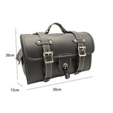 Maxbell Generic Motorcycle Tail Rack Bag Retro Easy to Install Motorbike Storage Bag Black