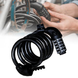 Maxbell Security Bike Lock Black Coiling Combination Bike Lock for Kids Scooter