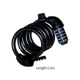 Maxbell Security Bike Lock Black Coiling Combination Bike Lock for Kids Scooter