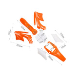 Maxbell Body Mudguard Kit Premium Accessories for Apollo Mini Dirt Bike 47cc 49cc Orange