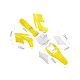 Maxbell Body Mudguard Kit Premium Accessories for Apollo Mini Dirt Bike 47cc 49cc Yellow