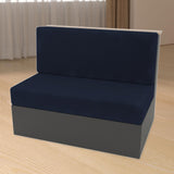 Maxbell RV Dinette Cushion Covers Washable RV Seat Cover for Home Vehicle Couch Deep Blue