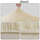 Maxbell RV Dinette Cushion Covers Washable RV Seat Cover for Home Vehicle Couch Light Beige