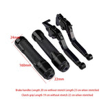 Maxbell Motorcycle Clutch Brake Levers Set Stable Performance Easily Install Folding Black