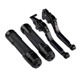 Maxbell Motorcycle Clutch Brake Levers Set Stable Performance Easily Install Folding Black