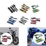 Maxbell Motorcycle Clutch Brake Levers Set Stable Performance Easily Install Folding Black