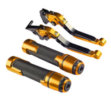 Maxbell Motorcycle Clutch Brake Levers Set Stable Performance Easily Install Folding Gold