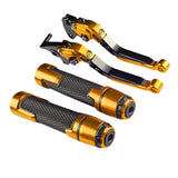 Maxbell Motorcycle Clutch Brake Levers Set Stable Performance Easily Install Folding Gold