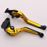 Maxbell Motorcycle Clutch Brake Levers Set Stable Performance Easily Install Folding Gold