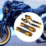 Maxbell Motorcycle Clutch Brake Levers Set Stable Performance Easily Install Folding Gold