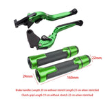 Maxbell Motorcycle Clutch Brake Levers Set Stable Performance Easily Install Folding Green