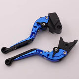 Maxbell Motorcycle Clutch Brake Levers Set Stable Performance Easily Install Folding Blue