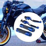 Maxbell Motorcycle Clutch Brake Levers Set Stable Performance Easily Install Folding Blue