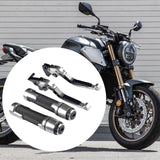 Maxbell Motorcycle Clutch Brake Levers Set Stable Performance Easily Install Folding Silver