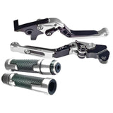 Maxbell Motorcycle Clutch Brake Levers Set Stable Performance Easily Install Folding Silver