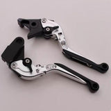 Maxbell Motorcycle Clutch Brake Levers Set Stable Performance Easily Install Folding Silver