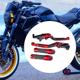 Maxbell Motorcycle Clutch Brake Levers Set Stable Performance Easily Install Folding Red