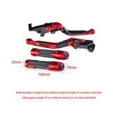 Maxbell Motorcycle Clutch Brake Levers Set Stable Performance Easily Install Folding Red