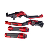 Maxbell Motorcycle Clutch Brake Levers Set Stable Performance Easily Install Folding Red