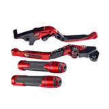 Maxbell Motorcycle Clutch Brake Levers Set Stable Performance Easily Install Folding Red