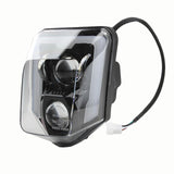 Maxbell Motorcycle Headlight 12V DC Replaces Double Round Mirror Light for Husqvarna