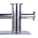 Maxbell Double Cross Bollard Silver Mooring Bitt Cleat for Fishing Boats Yachts