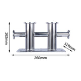 Maxbell Double Cross Bollard Silver Mooring Bitt Cleat for Fishing Boats Yachts