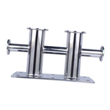 Maxbell Double Cross Bollard Silver Mooring Bitt Cleat for Fishing Boats Yachts