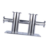 Maxbell Double Cross Bollard Silver Mooring Bitt Cleat for Fishing Boats Yachts