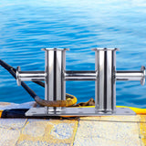 Maxbell Double Cross Bollard Silver Mooring Bitt Cleat for Fishing Boats Yachts