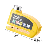 Maxbell Generic Alarm Disc Lock for Hole Diameter 7mm above for Bike Motorcycle Yellow