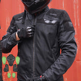 Maxbell Motorcycle Jacket Biker Breathable Wear Resistant Men Women Motocross Jacket M
