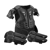 Maxbell Generic Dirt Bike Gear Kids Motorcycle Armor Suit for Riding Skateboard Black