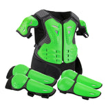 Maxbell Generic Dirt Bike Gear Kids Motorcycle Armor Suit for Riding Skateboard Green