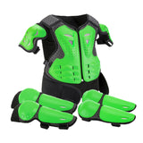 Maxbell Generic Dirt Bike Gear Kids Motorcycle Armor Suit for Riding Skateboard Green