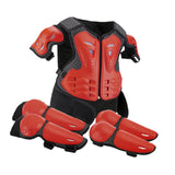 Maxbell Generic Dirt Bike Gear Kids Motorcycle Armor Suit for Riding Skateboard Red