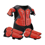 Maxbell Generic Dirt Bike Gear Kids Motorcycle Armor Suit for Riding Skateboard Red