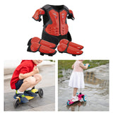 Maxbell Generic Dirt Bike Gear Kids Motorcycle Armor Suit for Riding Skateboard Red