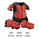 Maxbell Generic Dirt Bike Gear Kids Motorcycle Armor Suit for Riding Skateboard Red