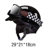 Maxbell Scooter Helmet Comfortable Breathable Cycling Accessories Motorbike Helmet Bright Black