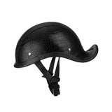 Maxbell Retro Styled Motorcycle Half Helmet Baseball Cap Multipurpose Scooter Helmet Textured Black