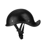 Maxbell Retro Styled Motorcycle Half Helmet Baseball Cap Multipurpose Scooter Helmet Textured Black