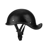 Maxbell Retro Styled Motorcycle Half Helmet Baseball Cap Multipurpose Scooter Helmet Textured Black