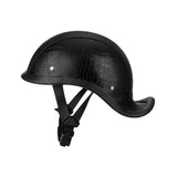 Maxbell Retro Styled Motorcycle Half Helmet Baseball Cap Multipurpose Scooter Helmet Textured Black