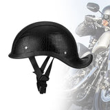 Maxbell Retro Styled Motorcycle Half Helmet Baseball Cap Multipurpose Scooter Helmet Textured Black